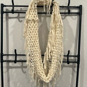 Mudd Knit/Crochet Sparkly Scarf